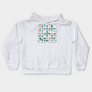 Pastel Geometry / Modern Shapes Kids Hoodie